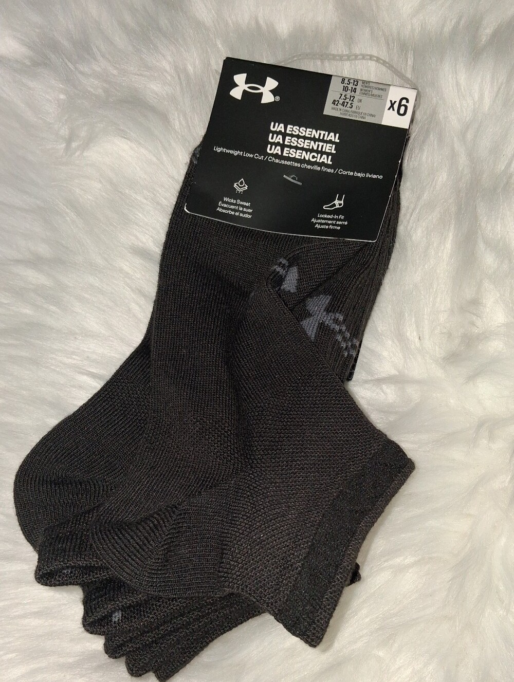 Under Armour Black Low-Cut Athletic Socks - Pack of 6